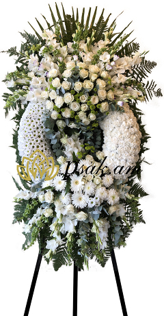 Funeral wreath in white Funeral wreath in white