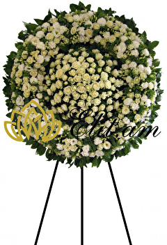 Condolence Wreath with White Roses Condolence Wreath with White Roses