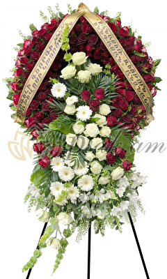 Funeral Wreath of Burgundy Roses Funeral Wreath of Burgundy Roses