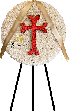 Ծաղկեպսակ Հայկական Առաքելական խաչով