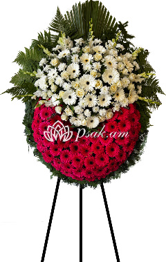Funeral wreath with Intense Gerberas Funeral wreath with Intense Gerberas