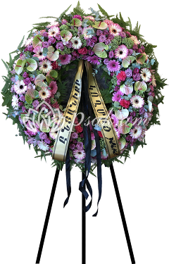 Wreath with Fantasy Anthuriums Wreath with Fantasy Anthuriums